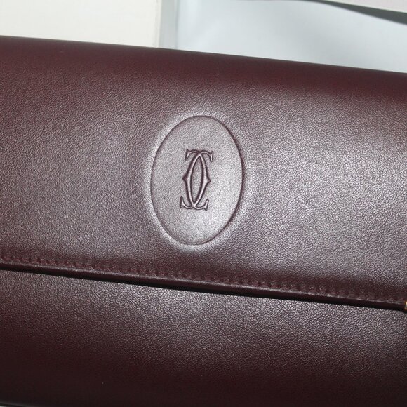 $940 Lk New Cartier Kiss Lock Wallet w Note Pad Box Auth Card Felt Protector - Picture 5 of 13